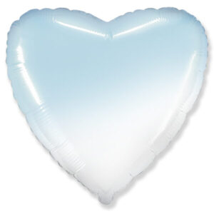 Inima Gradient Blue cu Heliu 46cm