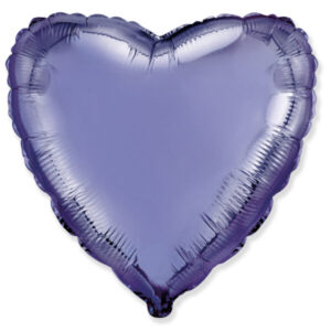 Inima Lilac cu Heliu 46cm
