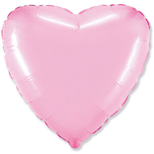 Inima Pastel Pink cu Heliu 46cm