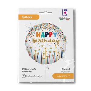 Balon folie Birthday Star Candles, 46cm