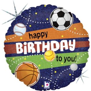 Balon folie cer Happy minge albastru verde