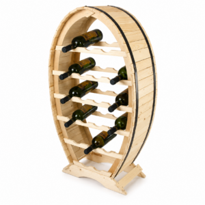 Suport pentru 20 Sticle de Vin Tip Butoi – Culoare Natur | Precomandă