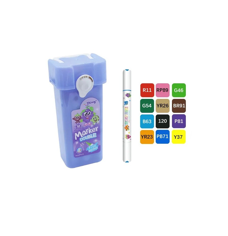 yalong-double-marker-fruit-aroma-12pc-1box